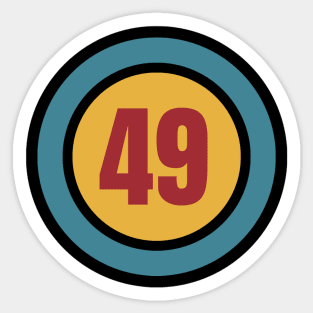 The Number 49 - 49 - forty ninth - 49th Sticker